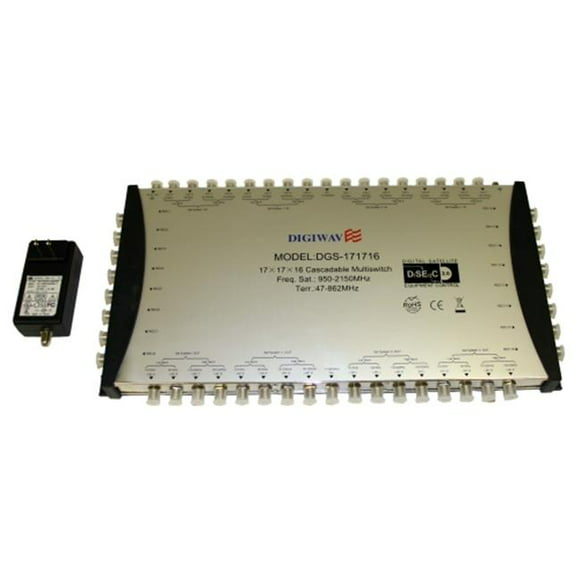 Homevision Technology DGS171716 17x17x16 Multirupteur Cascadable avec Adaptateur Secteur
