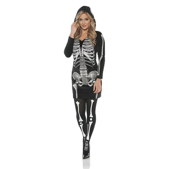Underwraps Women's Skeletal Hoodie Dress Costume M Female