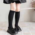 thumbnail image 4 of Jalioing Knee High Socks for Girls School Uniform Cotton Stockings Girls Kids Breathable Soft Long Socks, 4 of 6