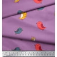 thumbnail image 2 of Soimoi Poly Georgette Fabric Bird Clip Art Print Fabric by The Yard 52 Inch Wide, 2 of 3