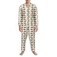 thumbnail image 3 of Lsque Colorful Armadillos Pattern Long Sleeve Pajama Set for Men - Soft 2-Piece Sleepwear and Loungewear Set with Pockets, Comfy Nightwear-X-Large, 3 of 7