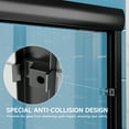 thumbnail image 5 of 50-54" W x 72" H Double Sliding Shower Door, Aluminum Frame, Matte Black Semi-Frameless Bathroom Door, 5 of 9