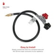 thumbnail image 4 of Nexgrill 36" Propane Regulator and Hose – Adjustable 10 PSI LP Gas Regulator with 1/8" Male Connector – Fits Turkey Fryers, Grills, Burners – Black, Model 711-0010, 4 of 5