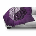 thumbnail image 3 of Ying Yang Soft Flannel Fleece Throw Blanket, Abstract Design Harmony and Balance Eastern Theme, Cozy Plush for Indoor and Outdoor Use, 50" x 70", Purple White Black, by Ambesonne, 3 of 6
