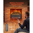 thumbnail image 6 of Modern 16" Electric Fireplace Log Set with Remote - Adjustable Flame Brightness, Timer Function, Energy Efficient Heater, 6 of 11