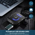thumbnail image 2 of External Sound Card, Usb External Sound Card Desktop Computer, 2 of 5