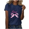 thumbnail image 3 of RKSTN Valentines Gift Valentine Shirts for Women Oversized Crewneck Valentine's Day Graphic Print Short Sleeve T Shirts Pullover Top Womens Casual Round Neck Plus Size Loose Comfy Summer Tee Shirts, 3 of 6