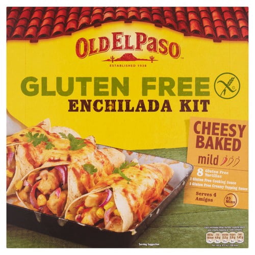 Old El Paso Mexican Gluten Free Cheesy Baked Enchilada Kit 518g, British Import (Pack of 2)