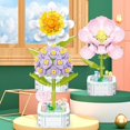 thumbnail image 3 of Children Creative Flower Building Block Kit Toys ABS Immortal Potted Plant Assembling Ornaments Set Birthday Christmas Gifts, 3 of 4