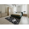 thumbnail image 5 of Ahgly Company Machine Washable Indoor Round Transitional Night Black Area Rugs, 8' Round, 5 of 7