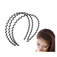 thumbnail image 1 of LASSUM 3 Piezas Unisex Negro Primavera Ondulado Aro para el Cabello Banda Aro de Metal Banda para el Cabello Chica Hombre Accesorio para la Cabeza, 1 of 5