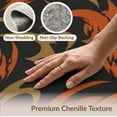 thumbnail image 6 of ODIKA 6'x9' Washable Area Rug Orange Black Gothic Skulls and Flames Design Intricate Motif with Fiery Skull for Family Room, Living Room, Master Bedroom, Non-Slip, Easy Care, 6 of 7