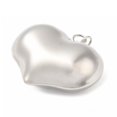 thumbnail image 2 of U8MO 10 pcs Platinum Brass Pendants Puffed Heart Charm with Jump Ring 26x31x13mm, 2 of 3