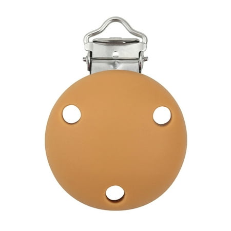 

Infants Round Silicone Pacifier Clip Baby Teether Safety Clasp Dummy Chain Nipple Soother Holder
