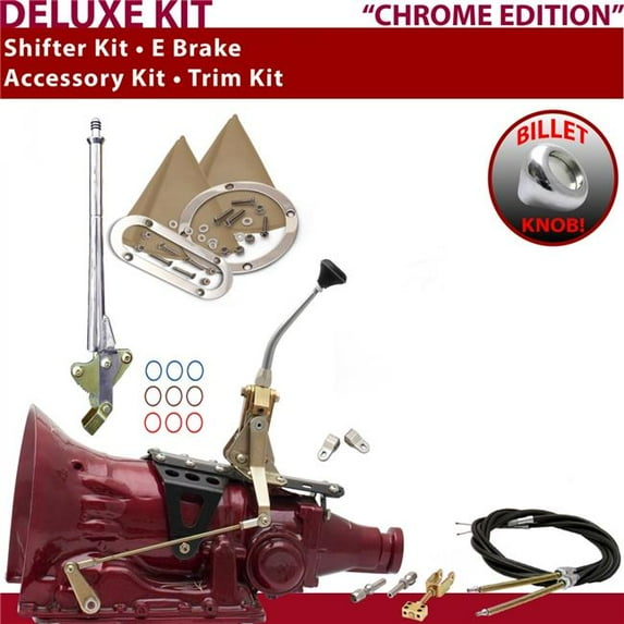 American Shifter PG Shifter Kit Chrome 8 in. E Brake Cable Clevis Trim Kit for EE4B7