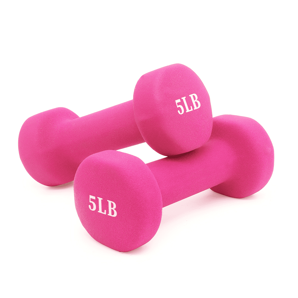 Pink on sale dumbbell weights