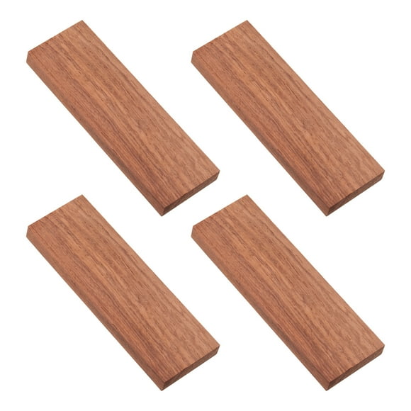 Uxcell 4 Pcs Hardwood Lumber Natural Exotic Woods for DIY Crafts, Light Brown