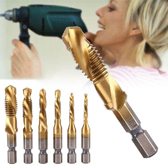 Xihbxyly Ofertas Prime Del Día Solo Hoy Liquidación Máquina Compuesta de Tornillo Métrico de Rosca de Tornillo Plateada Titanio de Vástago Hexagonal