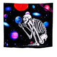 thumbnail image 4 of Blacklight Skull Trippy TapestriesBlack light Tapestries Tapiz estético de neón para dormitorio, sala de estar (Blacklight, 51.2" × 59"), 4 of 4