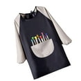thumbnail image 3 of Multifunction Kids Painting Apron Palettes Pattern Washable Long Sleeve Painting A, 3 of 7