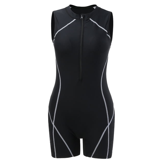 Aayomet Swimsuit Criss Cross Back Color Block Print Bathing Suits Athletic Modest Swimwear,Black M