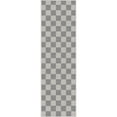 thumbnail image 2 of Well Woven Apollo Square Modern Geometric Grey Flat Pile Easy to Clean 2'3" x 7'3" Runner Rug for Living Room Stairs Hallway and Kitchen, 2 of 6