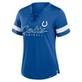 thumbnail image 2 of Women's Fanatics Royal Indianapolis Colts Play Script Lace-Up T-Shirt, 2 of 3