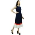 thumbnail image 2 of Bimba Womens Rayon Solid Ruffle Flare Sleeveless Casual Shift Dress Women Summer Dress, 2 of 8