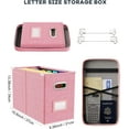 thumbnail image 2 of File Organizer Box File Box for Letter Size Files Storage Hanging File Folder Organizer with Mesh Pocket on Lid Portable Filing Box with Handle for Office/Home/School( ), 2 of 7
