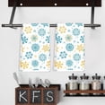 thumbnail image 5 of Winter Kitchen Dish Towel 18 x 26 Inch Gold Blue Snowflake Dishcloth Vintage Decorative Hand Drying Tea Towel for Baking Cooking Home Kitchen Decor Housewarming Gift, 2Pcs, 5 of 6
