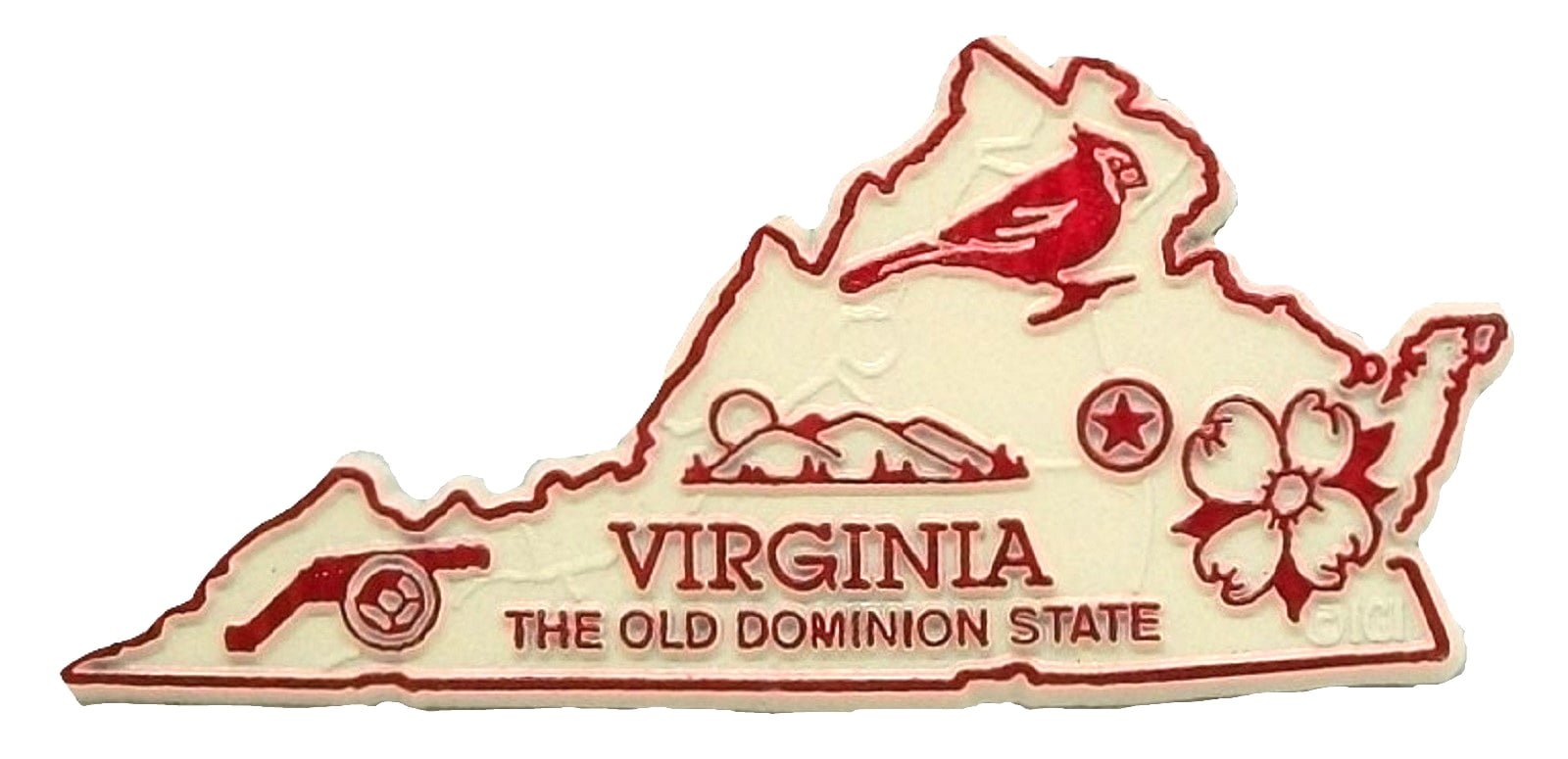Virginia The Old Dominion State Montage Fridge Magnet 