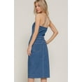 thumbnail image 4 of Stretch Denim Slit Tube Dress, 4 of 5