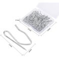 thumbnail image 2 of Curtain Hooks, 58pcs Stainless Steel Metal For Pinch Pleat Curtains, 2 of 5