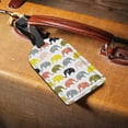 thumbnail image 3 of GZHJMY Cute Seamless Elephant Luggage Tags Set of 2, PU Leather Travel ID Label with Privacy Name Card Cover for Travel Bag Suitcase Decoration, 3 of 6