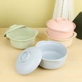 thumbnail image 2 of Wheat Straw Bowl Soup Pot Bowl Spoon Lid Set Tableware Noodle N7I8, 2 of 6