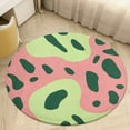 thumbnail image 4 of Leopard Print Pattern Round Small Area Rug, Print Non Slip Washable Floor Mat, Soft Throw Rug for Living Room, Powder Room Entryway, Bathroom, Bedside, 4 of 6