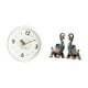 thumbnail image 5 of Reloj de pared moderno con estatuas de elefantes, figura de resina, escultura, adorno, arte, artesanía, coleccionable, decorativo, silencioso, con núm, 5 of 8