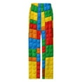 thumbnail image 4 of Colorful Brick Pattern Design Pajamas Leisure Trousers Soft Warm Sleepwear Bottoms Loose Retro Nightwear, 4 of 6