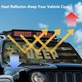 thumbnail image 4 of Uorisanigo Windshield Sunshade Sun Visor for UV Rays & Heat Protection, Compatible with Wrangler, Compass, Gladiator & Renegade, Accessories for Wrangler, - 60x21 inch( Camo American Flag), 4 of 7