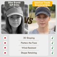 thumbnail image 2 of Minzimin Breathable Sun Visors for Women-Cotton Structured Brim Pontail Visor Hats for Casual,Walking,Beach, 2 of 7