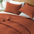 thumbnail image 4 of Flymme Bedspreads for Queen Size Bed,3 Piece Burnt Orange Ultrasonic Embossed Thin Quilt Set, Lightweight Microfiber Coverlet Boho Bedding Sets for Bedroom Guest Room Decor, 4 of 6