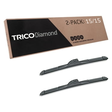 TRICO Diamond 2 Pack, Two 15" High Performance Replacement Windshield Wiper Blades (25-1515)