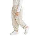 thumbnail image 5 of Atogsazn Toddle Baby Boys Corduroy Cargo Sweatpants Newborn Jogger Elastic Waist Pants Fall Winter Trousers with Pocket Beige 2-3 Years Fashion, 5 of 6