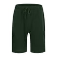 thumbnail image 3 of HCNTES Mens Walkshorts Cotton Flat Front Shorts Drawstring Shorts(Green,3XL), 3 of 8