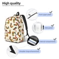 thumbnail image 3 of Rocae Boho Chicken for Durable Canvas Backpack Leisure Large Bag Travel Rucksack Multi-function Backpack Small, 3 of 8
