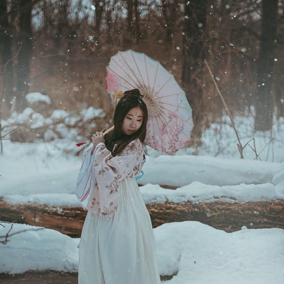 HOMEMAXS Red Ancient Style Umbrella for Decor Made of Durable Cloth Ideal for Photography and Events 1pc