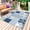 Blue, variant on Boho Spring Floral Outdoor Rug 4x6 Ft - Reversible Patio Rug Outdoor Camping Rugs, Retro Flowers Plants Patchwork Grid Green Indoor Outdoor Area Rugs, Non-Slip Outdoor Carpet Runner for Deck/Porch