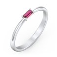thumbnail image 3 of East-West Stackable Baguette Ring in Sterling Silver, 3 of 3