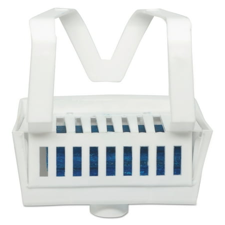 Non-Para Toilet Bowl Block, Lasts 30 Days, Evergreen Scent, White, 12/box | Bundle of 5 Boxes