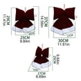 thumbnail image 6 of Dserhfy Velvet Christmas Bow Large Plush Stuffed Christmas Tree Hanging Bow with Fluffy White Fur Trim for Holiday Tree Fireplace Party Decoration, 6 of 8